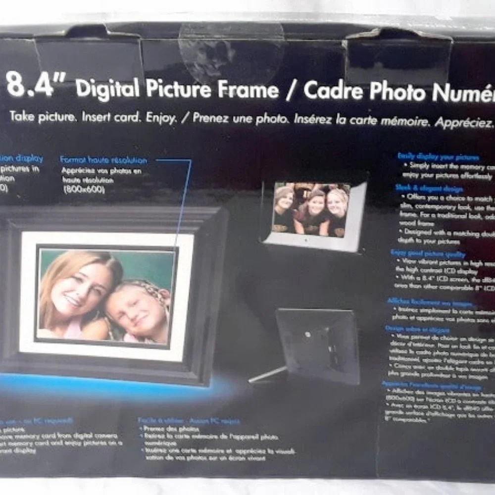 HP 8.4" LCD Digital Picture Frame Black - Picture 2 of 2